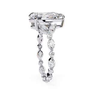 Anillo de diamante cultivado en laboratorio con corte de pera certificado IGI, anillo de oro de 14K, oro blanco amarillo rosa, joyería de compromiso VVS VS - Product Image 5