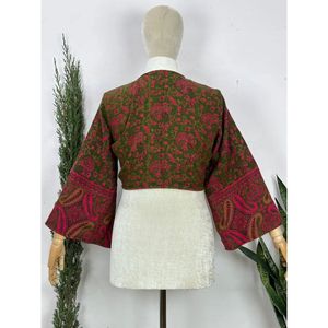 Yak Wool Tie <b>Top</b> Boho Chic Cozy Himalayan Wool Handmade Indian Wrap Halter <b>Top</b> Warm Cozy Bell Sleeves Parfait Hippie Shrugs - Product Image 3