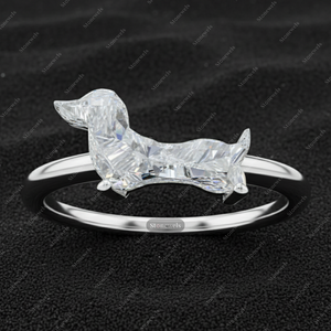 Idées de cadeaux de Noël originales pour chien teckel, maman, papa, mari, bague en diamant personnalisée unique, bijoux à moins de 500 € pour 2025 - Product Image 1