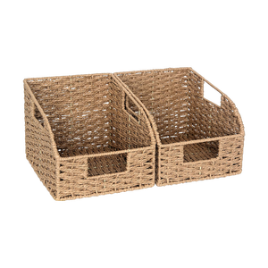 Panier en osier de haute qualité, vintage, tissé à la main, en herbe de mer, écologique, pour le rangement, organiseur de garde-manger, étagères, fruits - Product Image 1