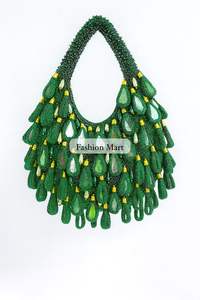 Artisan Crafted Statement Handbag Trendy <b>Beaded</b> Shoulder Bag For Women - Product Image 5