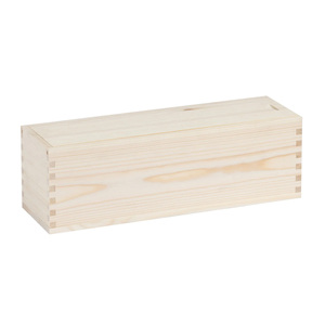 Hộp gỗ với ngăn các tông cho 1 Chai 750 ml tiêu chuẩn. Kích thước nội bộ: 33.9x9.5x9.5 - Product Image 1