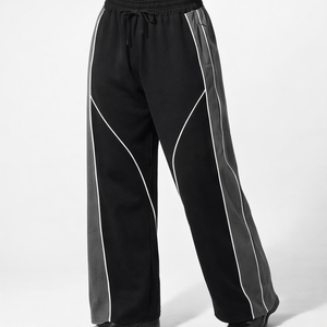 Pantalon de survêtement homme personnalisé à blocs de couleur, taille élastique avec cordon de serrage, coupe ample, jambe droite, pantalon de détente, vente en gros OEM - Product Image 6