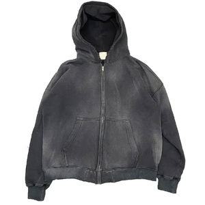 Sudadera con capucha para hombre, color sólido, personalizada, alta calidad, ajuste regular, talla grande, ecológica, hombro caído, lavado ácido, nueva moda - Product Image 1