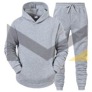 Survêtement de haute qualité pour hommes survêtement de sport épais en coton ensemble sweat à capuche et pantalon personnalisés - Product Image 1