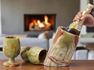 Soporte de botella de vino de mármol de lujo para el hogar, jardín, dormitorio, sala de estar, habitación de invitados, mesa de comedor, etc. para cubos de hielo, bañeras de bebidas - Product Image 5