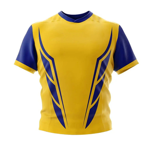 Nieuw ontwerp op maat gemaakte snel drogende ademende spandex/katoenen rugbytrui sportkleding stijl groothandel rugby uniform digitale print - Product Image 4
