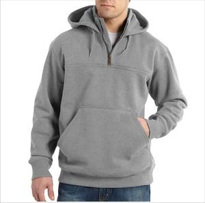 Nouveau Hoodie en Coton Polaire pour Homme 2026 – Sweat-shirt Uni Brodé et Gaufré Personnalisé – Vêtements Masculins en Gros - Product Image 1