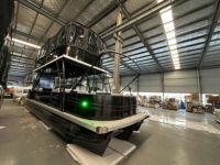 Nouveau design, bateau ponton de luxe à double pont de 30 pieds en aluminium soudé, avec salle de bain privée, toboggan et moteur hors-bord de 150 CV pour le tourisme nautique