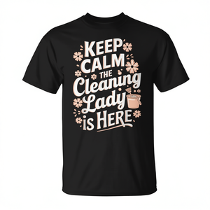 Camiseta promocional Keep Calm the Cleaning Lady Is Here - Product Image 2