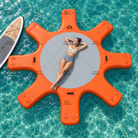 Plateforme flottante gonflable sur mesure pour SUP, yoga aquatique et sports nautiques en plein air