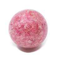 Boule d'orgonite en quartz rose, boules de pierres naturelles, puces d'orgonite, puces de guérison énergétique, boule de sphère en vrac pour la décoration de la maison