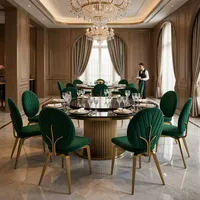 Chaises de salle à manger élégantes en velours avec dossier en or titane, empilables, écologiques, pour mariage, villa, hôtel de luxe, banquet moderne
