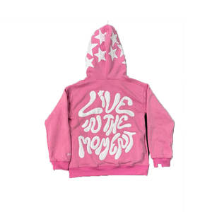 OEM Custom logo Sweatsuits Unisex Sets Stacked Jogger Sweat Pants 3d Foam Puff Print Zip up Flared Sweatpants and <b>Hoodie</b> Sets - Product Image 3