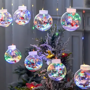 LED vieil homme bonhomme de neige rideau de Noël lumières fête de vacances souhaitant boule lumières arbre de Noël DECOR LED LIGHT in pavico vietnam - Product Image 2