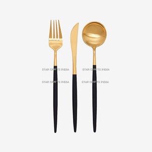 Nouvel ensemble de couverts en acier inoxydable argenté au design unique, ensemble de couverts royaux de haute qualité pour restaurant, maison de mariage - Product Image 1