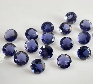 Iolite naturelle ronde de 1,25 mm à facettes - Iolite ronde à facettes en vrac - Product Image 2