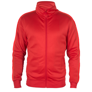 Survêtement de football léger pour adulte, fermeture éclair, ensemble 2 pièces, couleur rouge, vêtements de sport respirants, survêtements d'entraînement de football - Product Image 2