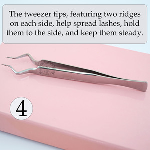 Private Label Easy Isolation Eye <b>Lashes</b> Tweezer Eyelash Secretion Forceps Stainless Steel <b>Separator</b> <b>Lash</b> Extension Grafting Tool - Product Image 5