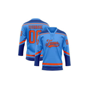 Maillot de hockey sur glace 100 % polyester OEM, imprimé sur mesure, antibactérien, respirant, uniforme d'équipe de qualité supérieure, vente chaude - Product Image 3