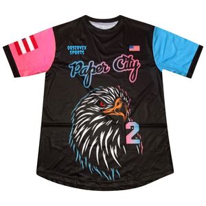 เสื้อเจอร์ซีย์ซอฟต์บอลสำหรับผู้ใหญ่แบบปรับแต่งได้อย่างเต็มที่ป้องกันแบคทีเรียระบายอากาศได้อย่างรวดเร็ว - Product Image 3