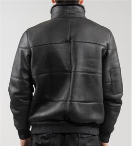 Chaqueta Bomber de Invierno para Hombre, de Cuero Genuino de Alta Calidad, Impermeable, con Cuello Alto, Logotipo Frontal, de Secado Rápido y Transpirable - Product Image 3