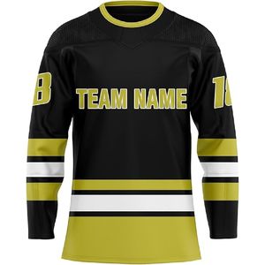 Nouveau 2025 Maillot de hockey sur glace pour hommes de haute qualité col en V brodé par sublimation à manches longues personnalisé - Product Image 5