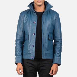 Veste en cuir pour hommes 2025 Vente en gros en vrac Vêtements d'extérieur en cuir véritable de qualité supérieure Veste streetwear style motard OEM pour hommes - Product Image 1