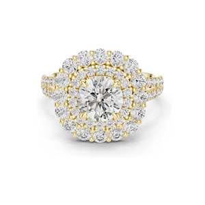 Anillo de Diamantes Halo de Laboratorio de 2.41 CT para Mujer, Claridad VVS-VS EF, Oro de 18K, 14K, 10K y Plata 925, Oro Rosa, Amarillo y Blanco - Product Image 3