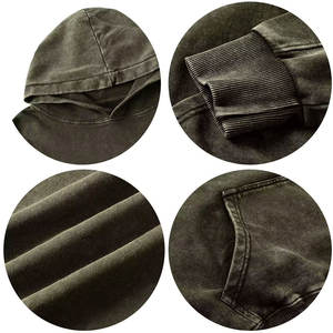 Sudadera con capucha lavado ácido precio barato al por mayor para hombre 100% algodón ropa de invierno peso pesado Regular estilo único Fit Basics algodón mezclado - Product Image 5