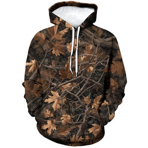 Vente en gros de sweats à capuche camouflage pour hommes manches longues arbre camouflage design graphique respirant grande taille chaud hiver sweats à capuche camouflage - Product Image 3