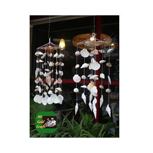 Carillon à vent artisanal en coquillages côtiers du Vietnam pour la décoration de la maison, du jardin, du balcon, des cadeaux et des complexes hôteliers - Product Image 5