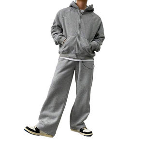 Conjunto Deportivo Personalizado de Moda para Hombre, Sudadera Holgada con Hombros Caídos y Pantalones Deportivos Holgados, 100% Algodón Felpa, para Invierno - Product Image 4