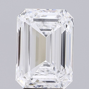 Diamant de laboratoire taille émeraude Rising Diamond 5,09 carats, couleur D, clarté VVS2, percé au laser, certifié IGI, modèle 30 DH 33 émeraude pour - Product Image 1