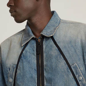 แจ็กเก็ตยีนส์สำหรับผู้ชายเสื้อแจ็กเก็ตเดนิมเข้ารูปแบบมืออาชีพ - Product Image 3