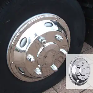 17.5インチTruck Bus Trailer Front Wheel Trim Cover Stainless Steel