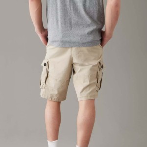 Pantalones cortos de gimnasio de calle alta para hombre OEM 100% algodón 5 pulgadas deportes Cargo correr pantalones cortos de sudor comodidad cintura elástica entrenamiento sólido - Product Image 2