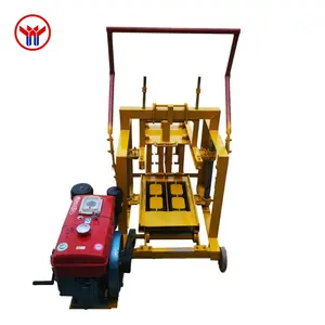 Professional Mobile Block Machine Concrete Cement Block Making Machine Low Price Used Engine electric single phase