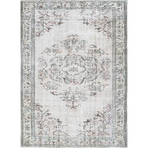 พรมขนสัตว์ถักมือสไตล์วินเทจ สีเบจและสีน้ำตาล ลายเหรียญรูปทรงสี่เหลี่ยมผืนผ้า ลวดลายนามธรรม สำหรับบ้านและทางเดิน ห้องนั่งเล่น-Pae-3235 - Product Image 1