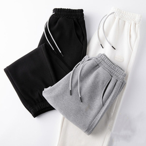 Pantalones de chándal deportivos informales para hombre, 100% algodón, talla grande, tobillo suelto, cintura alta/baja/media, patrón recto de alta calidad, nuevas características - Product Image 2