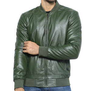 Chaqueta de Cuero de Manga Larga para Hombre, Estilo Urbano, con Cuello Alto, Atractiva, del Fabricante Pakistaní - Product Image 1