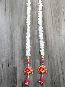 MDF Lotus gajara, colgante de pared indio, decoración del hogar indio, guirnalda de pared festiva india, decoración de inauguración de la casa, decoración del Festival - Product Image 2