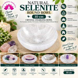 ชามคริสตัลเซเลไนต์ธรรมชาติสำหรับการชำระล้าง พลังงานสมาธิ รีกิ เครื่องประดับและอัญมณี - Product Image 3