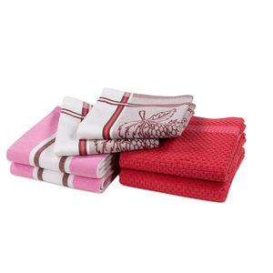 Suministro directo de fábrica 100% Material de algodón puro La mejor calidad Impresión personalizada Toallas de cocina - Product Image 2