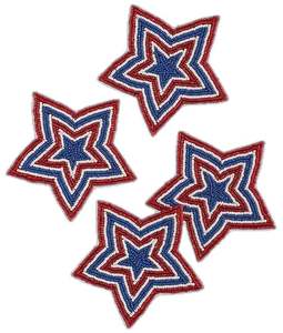 Fancy New Design Beaded Star 4 Set Posavasos de bordado de forma cuadrada con hermoso estilo hecho a mano y toque de moda - Product Image 5