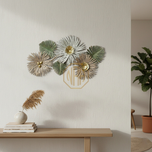 Arte Mural Geométrico Metálico 3D Contemporáneo, Escultura Decorativa para Pared de Hogar u Oficina - Product Image 3
