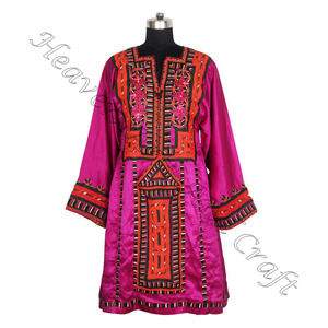 Vintage negro Afghani Balochi vestido hecho a mano Afghani/Irani/Balochi/pakistaní/indio BDR018 mujeres usan el mejor vestido de diseño Vintage - Product Image 1