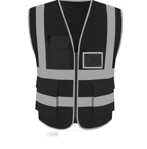 Gilet de sécurité réfléchissant en maille haute visibilité avec poches et fermeture éclair, conforme à la norme - Product Image 1