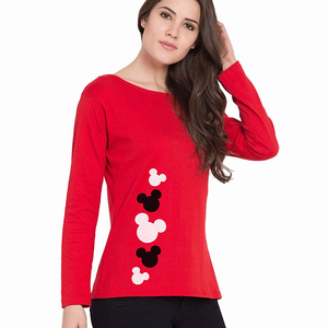 2026เสื้อยืดผู้หญิงสไตล์อเมริกันโพลีเอสเตอร์/ ผ้าฝ้ายสีพื้นลำลองคอสั้นพิมพ์โลโก้เสื้อฤดูร้อน - Product Image 4