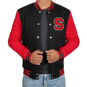 Chaquetas universitarias bordadas personalizadas Chaquetas universitarias Letterman para hombre con mangas de cuero Chaqueta Letterman para hombre - Product Image 3